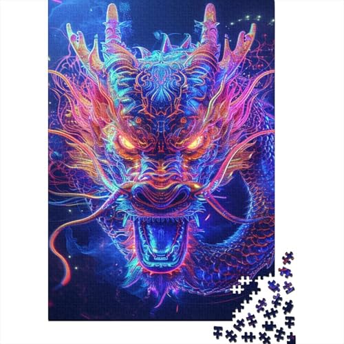 Dragon Puzzle Friendly Materials Puzzle aus 100 % recyceltem Karton, für Damen und Herren, einzigartiges Geschenk, 38 x 26 cm, 1000 Teile von GQmoney