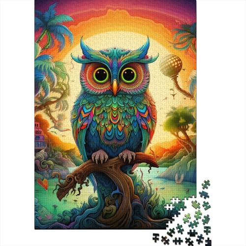 Eulen-Puzzle, Denksport-Puzzle, Premium-Puzzle, für Kinder und Erwachsene, ab 12 Jahren, Ostergeschenke, 70 x 50 cm, 1000 Teile von GQmoney