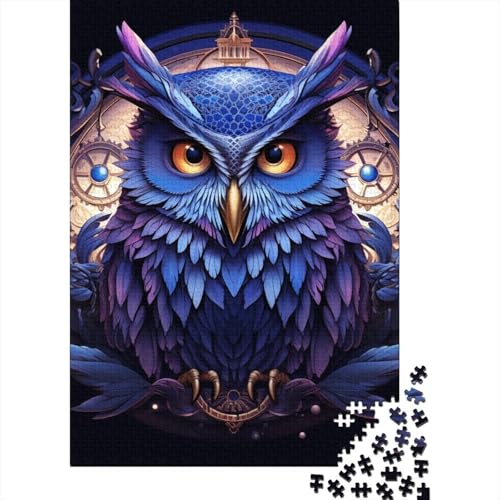 Eulen-Puzzle, anpassbare Bilder, 100 % recycelter Karton, Puzzle für Kinder und Erwachsene ab 12 Jahren, einzigartiges Geschenk, 70 x 50 cm, 1000 Teile von GQmoney