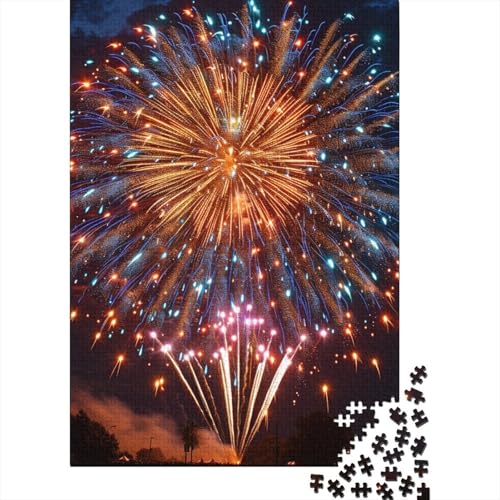 Feuerwerk Puzzle Relax Challenge Spielzeug Premium Karton Puzzle für Erwachsene Kinder Ostergeschenke 38x26cm/1000pcs von GQmoney