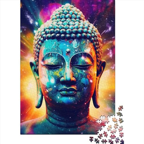 Figur des Buddha-Puzzles, 500 Teile, Puzzle für Erwachsene, Puzzles für Teenager, Geschenke, Puzzles für Kinder, Lernspiel, Herausforderungsspielzeug, 500 Teile (52 x 38 cm) von GQmoney