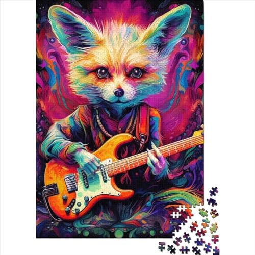 Fox Guitar 500-teiliges Puzzle für Erwachsene, für Kinder, nachhaltiges Puzzle, Spiele 500 Teile (52 x 38 cm) von GQmoney