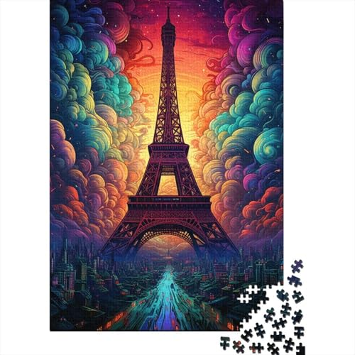 Frankreich Eiffelturm32 1000-teiliges Puzzle für Kinder, Familie und Freunde, Puzzle-Spielzeug, Stressabbau-Puzzle, Festival-Geschenke, 1000 Stück (75 x 50 cm) von GQmoney