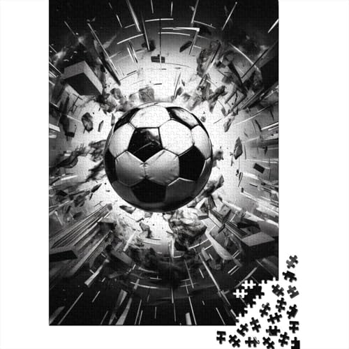 Fußball-Puzzle, 100% recycelter Karton, Premium-Karton, Puzzle für Erwachsene und Kinder, 38 x 26 cm, 1000 Teile von GQmoney