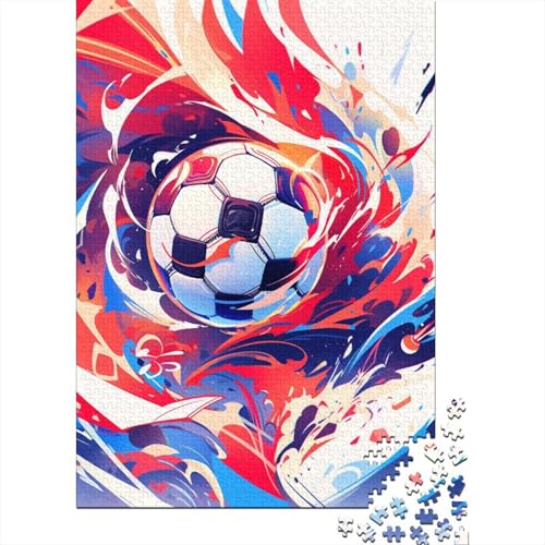 Fußball-Puzzle, Entspannung, Herausforderung, Spielzeug, Papier, rechteckig, Puzzle für Jungen oder Mädchen, 38 x 26 cm, 1000 Stück von GQmoney