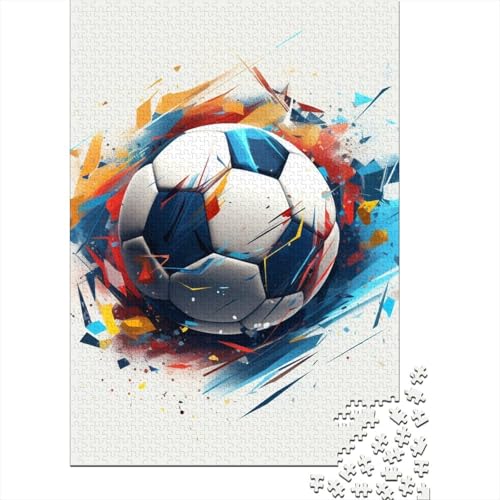 Fußball-Puzzle, Entspannung, Herausforderung, Spielzeug, Papier, rechteckig, Puzzle für Jungen oder Mädchen, 70 x 50 cm, 1000 Stück von GQmoney