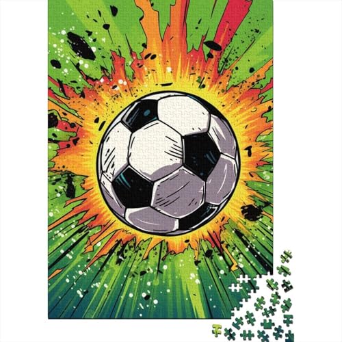 Fußball-Puzzle, Entspannung, Herausforderung, Spielzeug, Papier, rechteckig, Puzzle für Jungen oder Mädchen, 70 x 50 cm, 1000 Stück von GQmoney