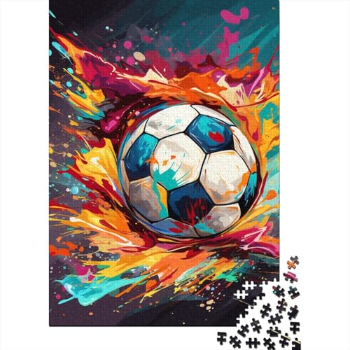 Fußball-Puzzle, herausfordernd, 100 % recycelter Karton, Puzzle für Erwachsene und Kinder, 38 x 26 cm, 1000 Teile von GQmoney