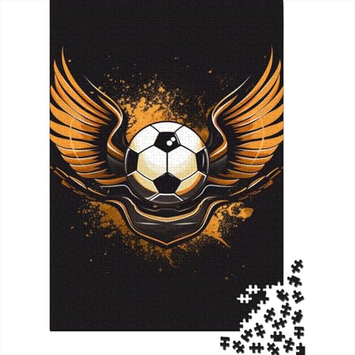 Fußball-Puzzle, schwierig, hart, 100 % recycelter Karton, Puzzle für Damen und Herren, 38 x 26 cm, 1000 Teile von GQmoney