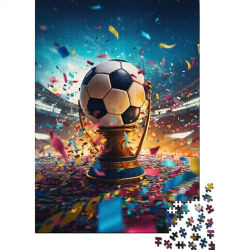 Fußball-Puzzle, schwierige Herausforderung, 100 % recycelter Karton, Puzzle für Erwachsene und Teenager, 70 x 50 cm, 1000 Teile von GQmoney