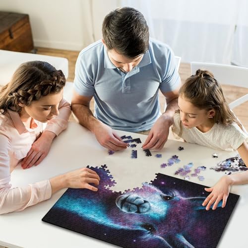 Galaxy Animal Alpaca Puzzle 500 Teile Puzzle für Kinder, Denkspiel, Puzzlespielzeug für Kinder, 500 Stück (52 x 38 cm) von GQmoney