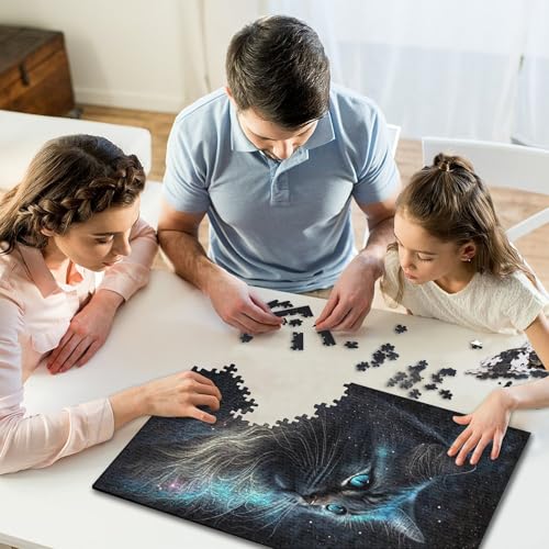 Galaxy Art Cat Puzzle 300 Teile Puzzle für Kinder, Denkspiel, Puzzlespielzeug für Kinder, 300 Stück (40 x 28 cm) von GQmoney