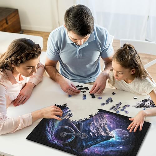 Galaxy Bike Puzzle 1000 Teile Puzzle für Kinder, Denkspiel, Puzzlespielzeug für Kinder, 1000 Stück (75 x 50 cm) von GQmoney