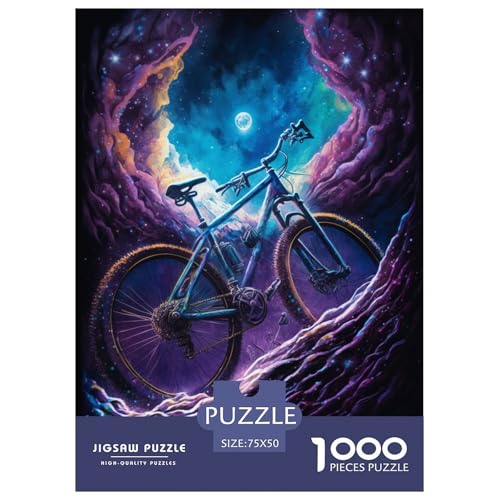 Galaxy Bike Puzzle für Erwachsene, 1000 Teile, klassisches Puzzle, Wandkunst, einzigartiges Spielzeug, 1000 Teile (75 x 50 cm) von GQmoney