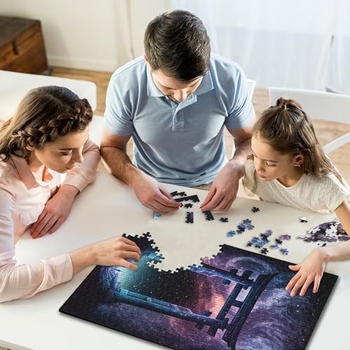 Galaxy Japanisches Torii-Tor 1000-teiliges Puzzle für Kinder, kreatives rechteckiges Puzzle, Puzzlespiel, Denksportaufgaben-Spielzeug, 1000 Stück (75 x 50 cm) von GQmoney