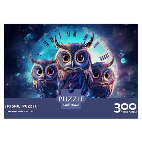 Galaxy Owl 300-teiliges Puzzle für Erwachsene – Puzzles für Teenager – Geschenke – Holzpuzzles – Entspannungspuzzlespiele – Denksport-Puzzle 300 Teile (40 x 28 cm) von GQmoney