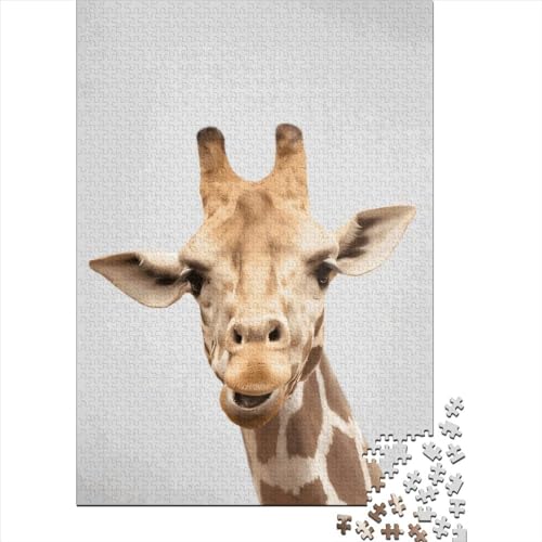 Giraffe, buntes 1000-Teile-Puzzle für Kinder – Unmögliches Puzzle – Puzzles für das Gehirn, Herausforderungspuzzle für Kinder, 1000 Teile (75 x 50 cm) von GQmoney