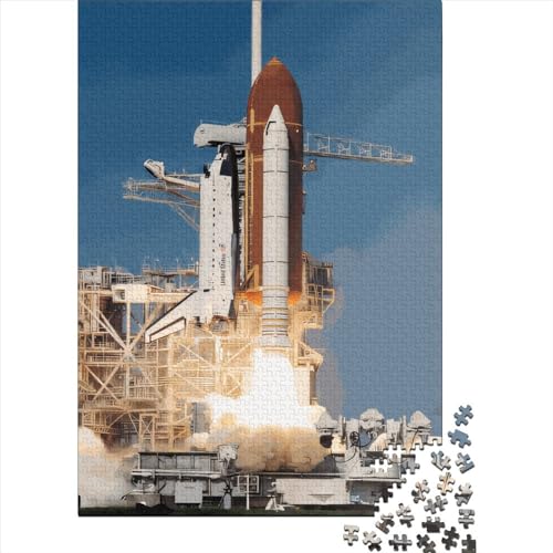 Holzpuzzle, 500 Teile, Space Shuttle-Puzzle für Kinder und Jugendliche, Holzbrettpuzzle, Lernspielzeug, Familienspiele, 500 Teile (52 x 38 cm) von GQmoney