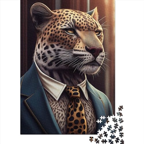 Jaguar-Anzug, Tierkleidung, 500-teiliges Puzzle für Erwachsene | | Familienspaß-Puzzles für Erwachsene, Geschenke, Denkspiele, 500 Teile (52 x 38 cm) von GQmoney