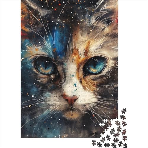 Katzen-Puzzle, einzigartige Heimdekoration, 100 % recycelter Karton, Puzzle für Jungen oder Mädchen, 38 x 26 cm, 1000 Teile von GQmoney