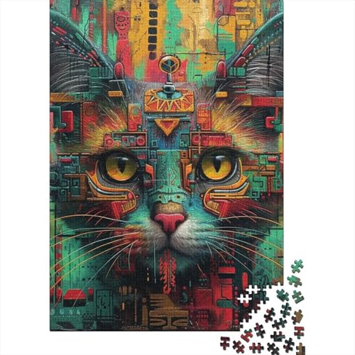 Katzen-Puzzle, herausfordernd und denkwürdig, 100 % recycelter Karton, Puzzle für Erwachsene und Kinder, 38 x 26 cm, 1000 Teile von GQmoney