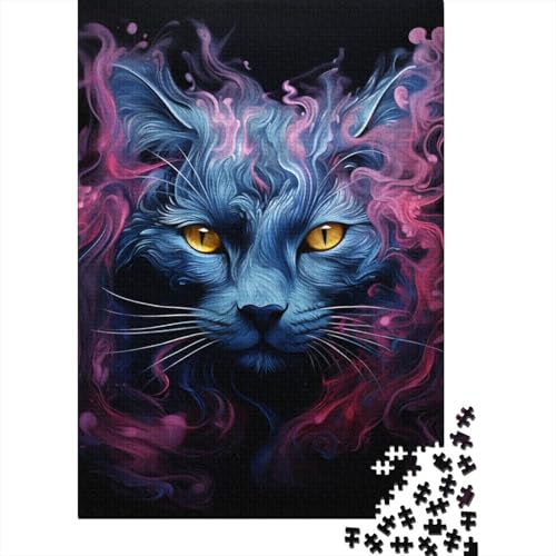 Katzen-Puzzle, lustige Aktivität für zu Hause, Premium-Papp-Puzzle für Erwachsene und Teenager, 38 x 26 cm, 1000 Teile von GQmoney