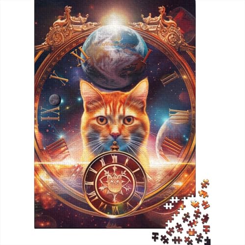 Katzenpuzzle "Difficult Challenge", 100 % recycelter Karton, Puzzle für Damen und Herren, 38 x 26 cm, 1000 Teile von GQmoney