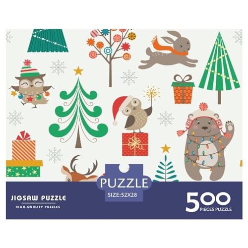 Kinderpuzzle mit Tieren, Halloween 500 Teile, für Erwachsene, Puzzle, Lernspiel für Erwachsene und Teenager, Halloween 500 Teile (52 x 38 cm) von GQmoney
