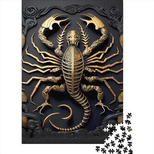 King Golden Scorpion 1000-teiliges Puzzle. Familienspaß für Erwachsene und anspruchsvolles Spiel, Spiele zum Stressabbau und einzigartige Geschenke. 1000 Teile (75 x 50 cm) von GQmoney