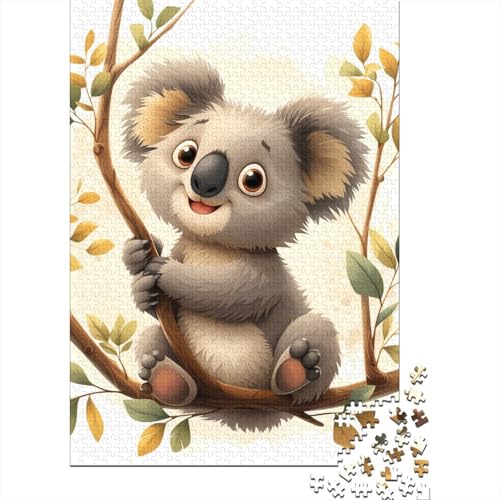 Koala-Puzzle, herausfordernd und denkwürdig, 100 % recycelter Karton, Puzzle für Erwachsene und Kinder, 38 x 26 cm, 1000 Teile von GQmoney