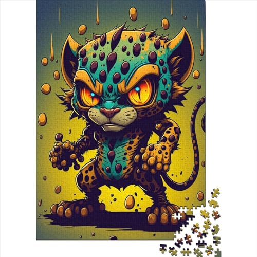 Kung Fu Leopard, 500-teiliges Puzzle für Erwachsene, Spielzeug, Denkspiel, Lernspiel für Erwachsene, Stressabbau, Heimdekoration, 500 Teile (52 x 38 cm) von GQmoney