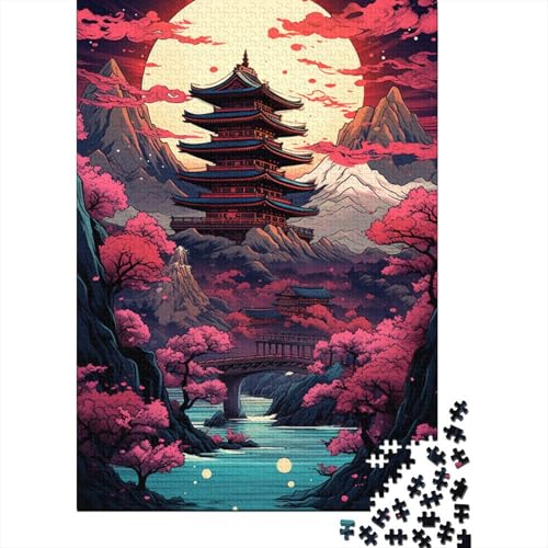 Kunst und Landschaft im japanischen Stil, 6 Puzzles, Schwierigkeitsgrad für Erwachsene, kreatives Puzzle, Lernspielzeug, Spiel, Familiendekoration, 300 Teile (40 x 28 cm) von GQmoney