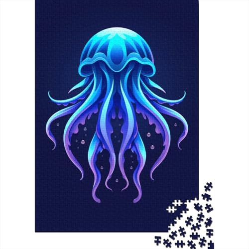 Leuchtende Oktopus-Puzzle-freundliche Materialien, 100 % recycelter Karton, Puzzle für Erwachsene und Kinder, Ostergeschenk, 70 x 50 cm, 1000 Teile von GQmoney