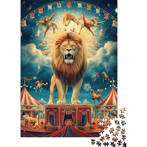 Löwe Puzzle Spielzeug Lernspiel Premium Karton Puzzle für Erwachsene Kinder Ostergeschenk 70x50cm/1000pcs von GQmoney