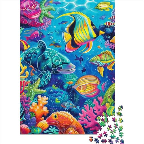 Meeresorganismen-Puzzles für Erwachsene, 1000 Puzzles, Puzzle für Erwachsene und Teenager, Denksport-Puzzles für Erwachsene, 1000 Teile (75 x 50 cm) von GQmoney