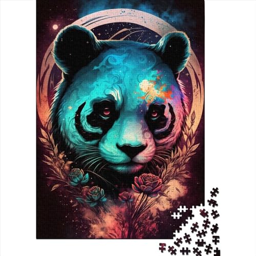 Modisches 1000-teiliges Panda-Puzzle. Familienspaß für Erwachsene und herausforderndes Spiel, Spiele zum Stressabbau und einzigartige Geschenke. 1000 Teile (75 x 50 cm) von GQmoney