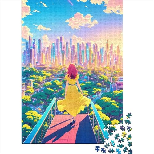 Morning Walk Puzzles 1000 Teile Holzpuzzles Puzzles 1000 Teile Puzzles für Erwachsene Lernspiel Herausforderungsspielzeug 1000 Teile (75x50cm) von GQmoney