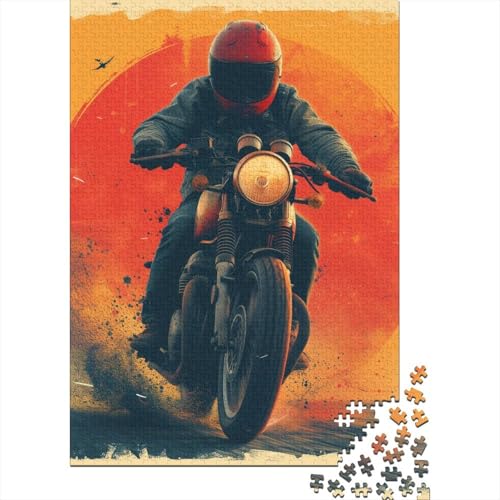 Motorrad Puzzle Relax Challenge Spielzeug Premium Karton Puzzle für Erwachsene Kinder Ostergeschenke 70x50cm/1000pcs von GQmoney