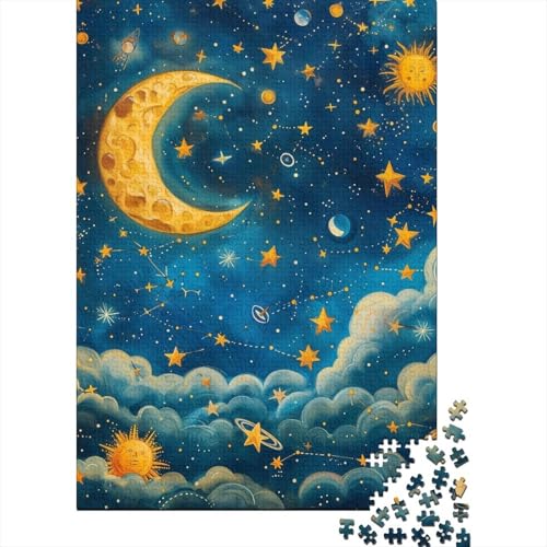 Nachthimmel, Puzzle-freundliche Materialien, 100 % recycelter Karton, Puzzle für Erwachsene und Kinder, Ostergeschenk, 38 x 26 cm, 1000 Teile von GQmoney