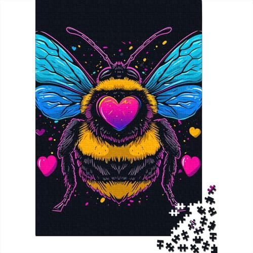 Niedliches Bienen-Puzzle, Premium-Papp-Puzzle für Kinder und Erwachsene ab 12 Jahren, Ostergeschenke, 38 x 26 cm, 1000 Teile von GQmoney