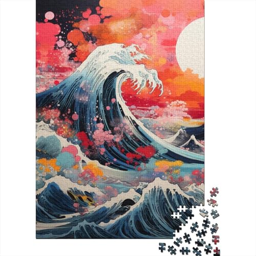 Ocean Wave Puzzle Spielzeug Lernspiel Premium Karton Puzzle für Erwachsene Kinder Ostergeschenk 38x26cm/1000pcs von GQmoney