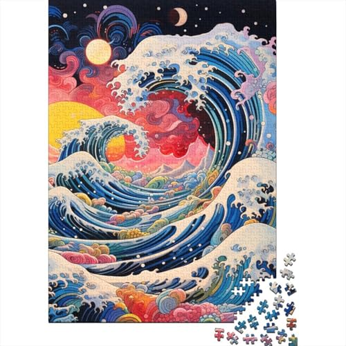 Ocean Wave Puzzle Spielzeug Lernspiel Premium Karton Puzzle für Erwachsene Kinder Ostergeschenk 70x50cm/1000pcs von GQmoney