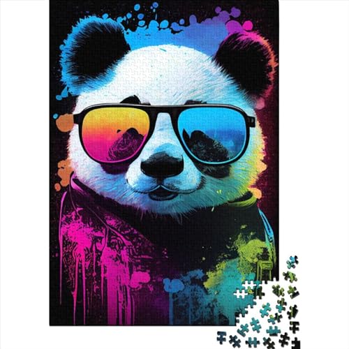 Panda Animal Popart 1000-teiliges Puzzle für Erwachsene | | Familienspaß-Puzzles für Erwachsene, Geschenke, Denkspiele, 1000 Teile (75 x 50 cm) von GQmoney