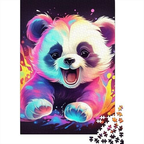 Panda Puzzle Relax Challenge Spielzeug Premium Karton Puzzle für Erwachsene Kinder Ostergeschenke 70x50cm/1000pcs von GQmoney