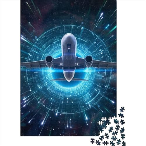 Passagierflugzeug-Puzzle, Premium-Puzzle, 100 % recycelter Karton, 100 % recycelter Karton, Puzzle für Kinder und Erwachsene ab 12 Jahren, Ostergeschenk, 38 x 26 cm, 1000 Teile von GQmoney