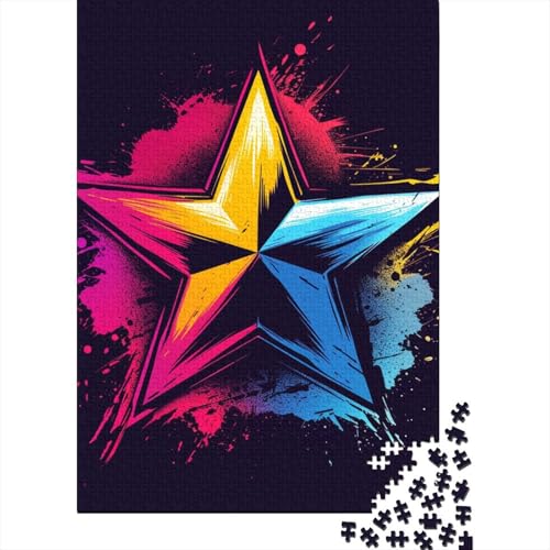 Pentagramm-Puzzle, lustiges Premium-Papp-Puzzle für Jungen oder Mädchen, 70 x 50 cm, 1000 Teile von GQmoney