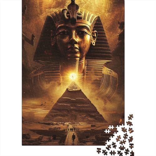 Pharaoh Puzzle Relax Challenge Spielzeug Papier Rechteckiges Puzzle für Jungen oder Mädchen, 38 x 26 cm, 1000 Stück von GQmoney