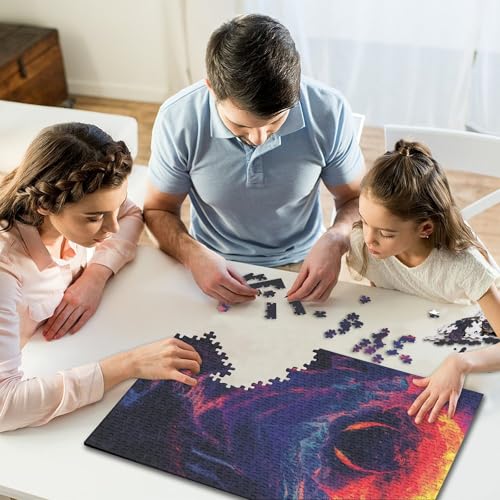 Psychedelische Landschaft Puzzle für Kinder 1000-teiliges Spielzeug Familienpuzzle Spiele Geburtstagsgeschenke Lernpuzzle Jungen Mädchen 1000 Teile (75x50cm) von GQmoney