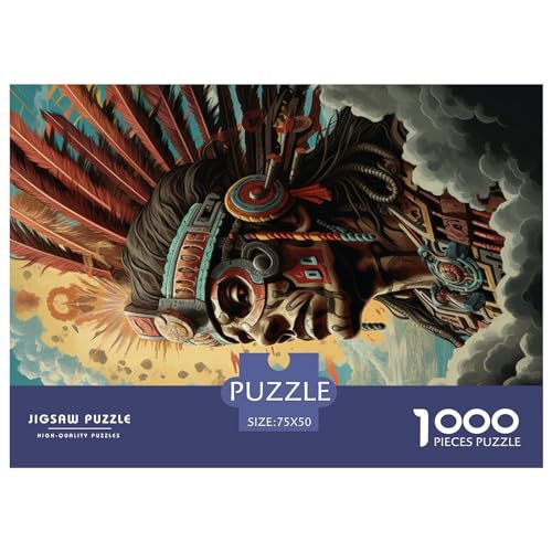 Puzzle „Aztekische Zivilisation“ für Erwachsene und Jugendliche, 1000 Teile, Puzzle für Erwachsene, Puzzle für Erwachsene, 1000 Teile (75 x 50 cm) von GQmoney