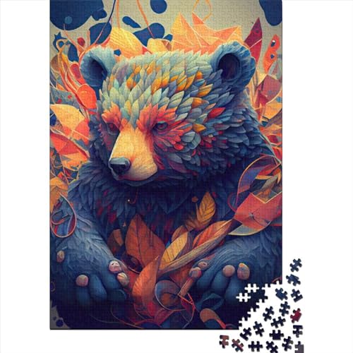 Puzzle „Der schöne Bär“, 1000 Teile, für Erwachsene, Spielzeug, Denkspiel, Lernspiel für Erwachsene, Stressabbau, Heimdekoration, 1000 Teile (75 x 50 cm) von GQmoney